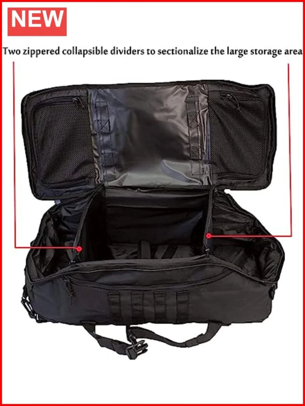 3-in-1 Military Backpack Travel Duffle Gym Bag Weekender Workout